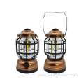 Portable Dimmable Antique Grid Kerosene COB Camping Lantern